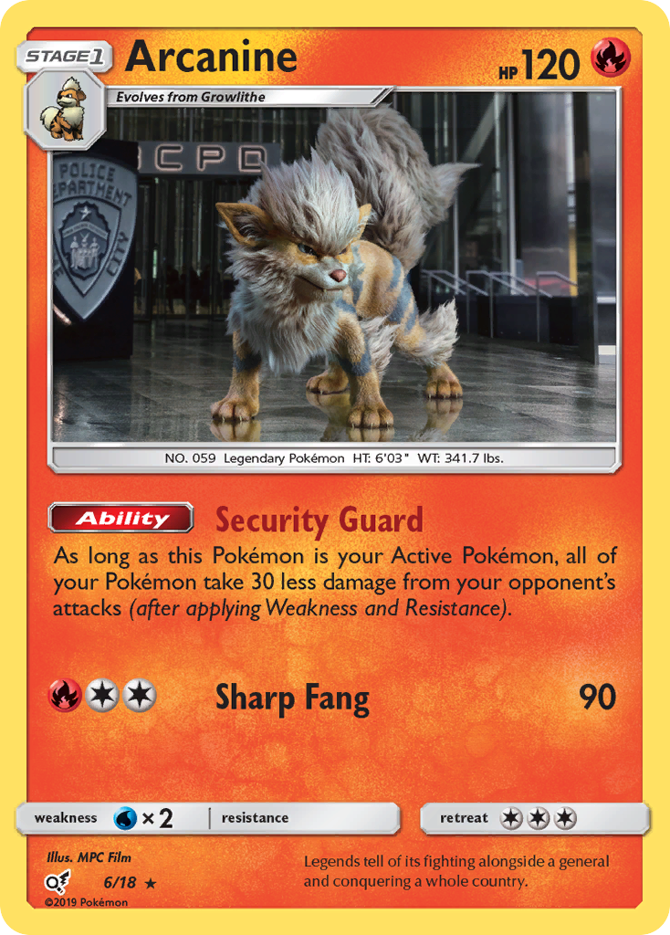 Arcanine 006/18 Rare