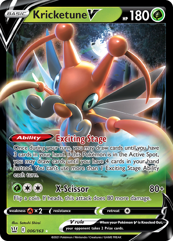 Kricketune V 006/183 Rare Holo V