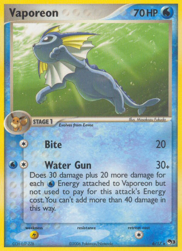 Vaporeon 006/17 Rare