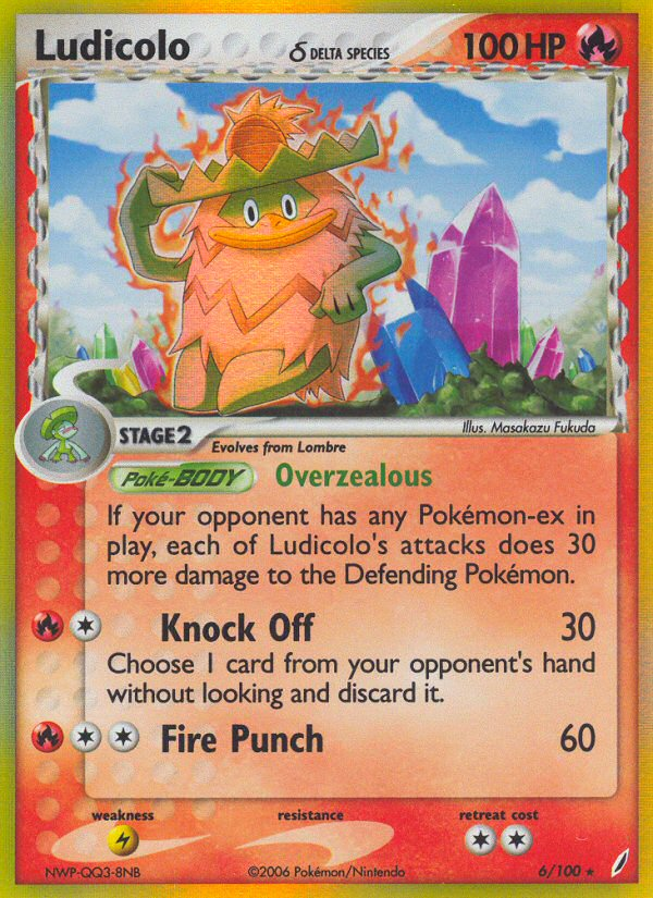 Ludicolo δ 006/100 Rare Holo