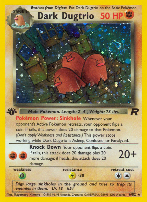 Dark Dugtrio 006/83 Rare Holo