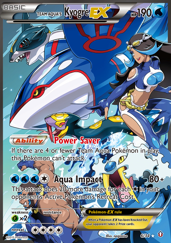 Team Aqua's Kyogre-EX 006/34 Rare Ultra