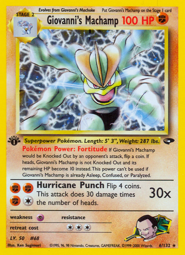Giovanni's Machamp 006/132 Rare Holo