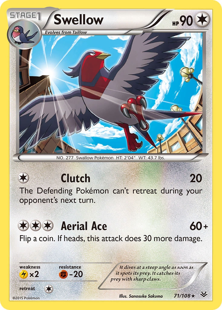 Swellow 071/112 Rare