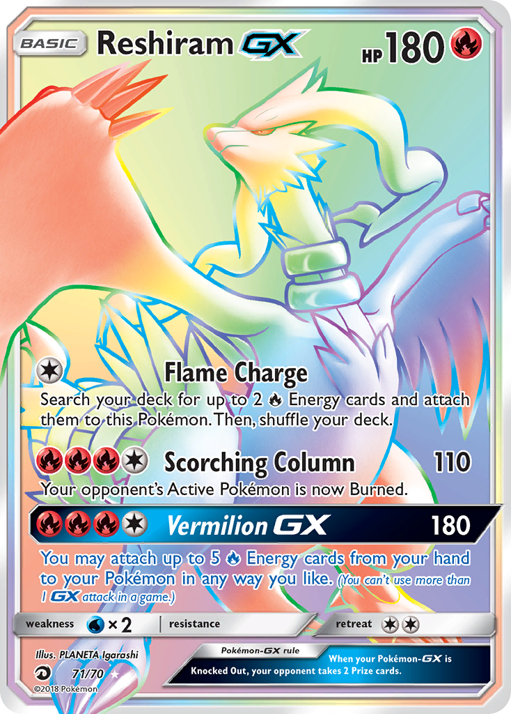 Reshiram-GX 071/80 Rare Rainbow