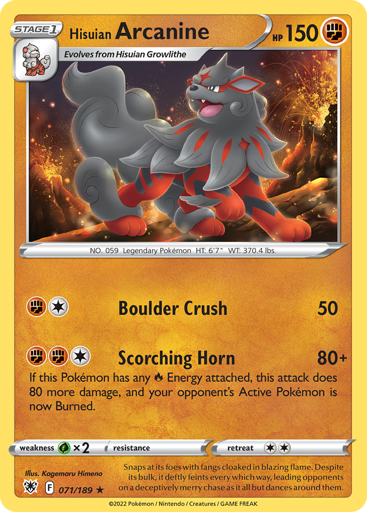 Hisuian Arcanine 071/216 Rare