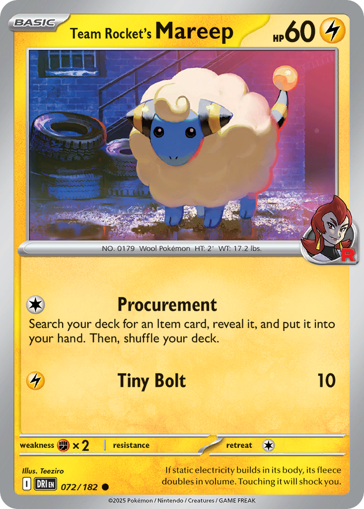 Team Rocket's Mareep 072/244 Common