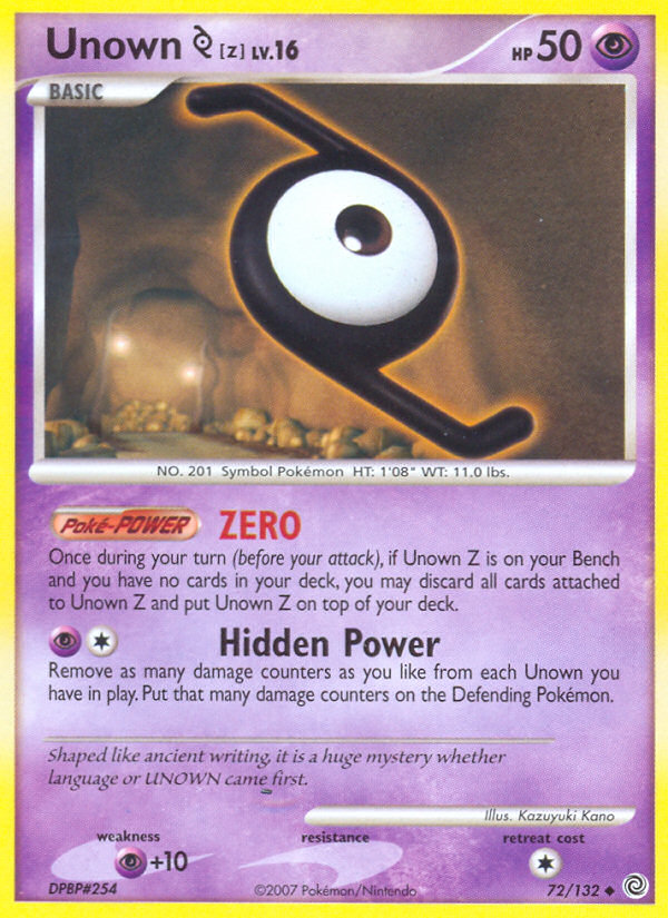Unown [Z] 072/132 Uncommon
