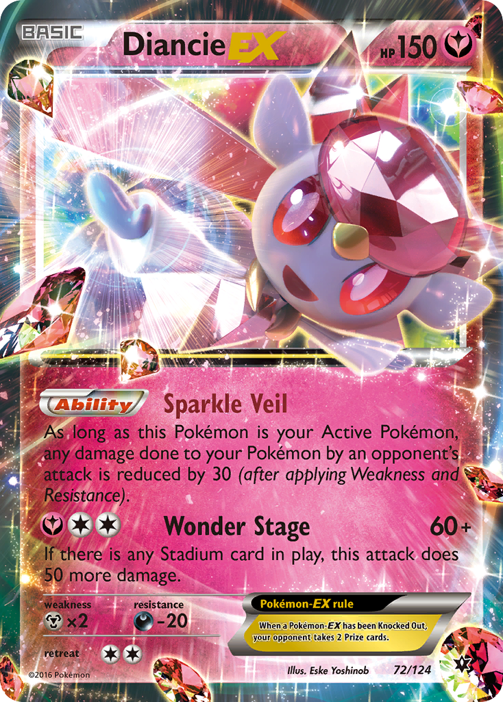 Diancie-EX 072/129 Rare Holo EX