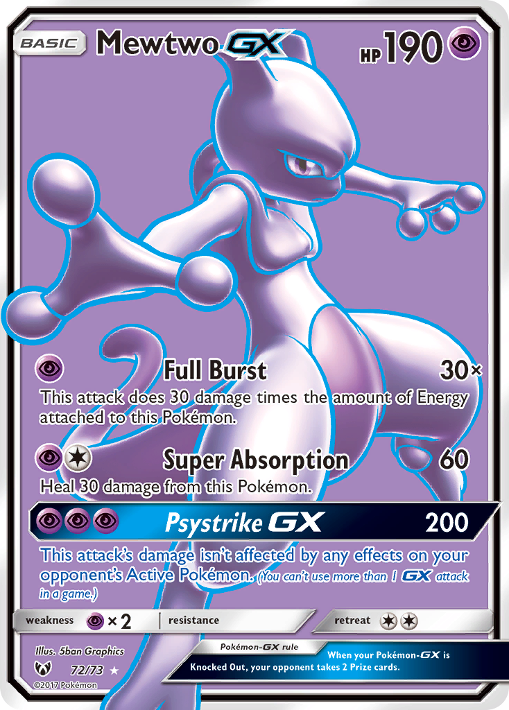 Mewtwo-GX 072/81 Rare Ultra
