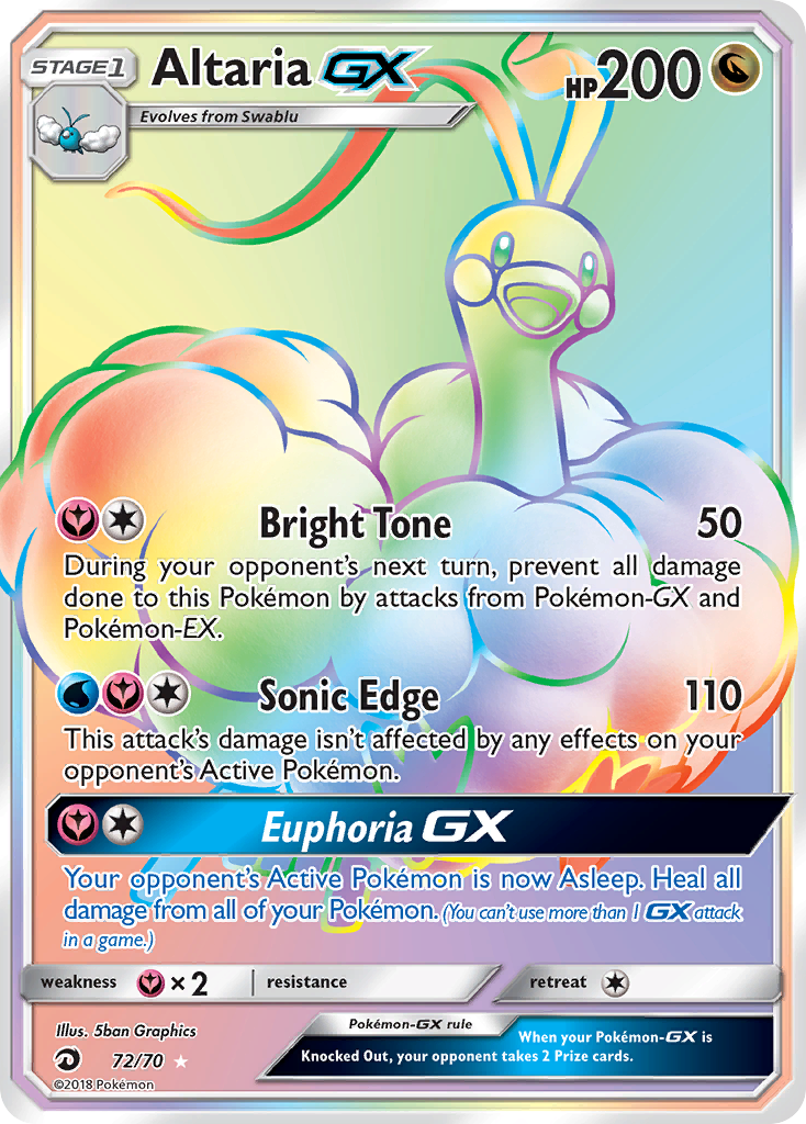 Altaria-GX 072/80 Rare Rainbow