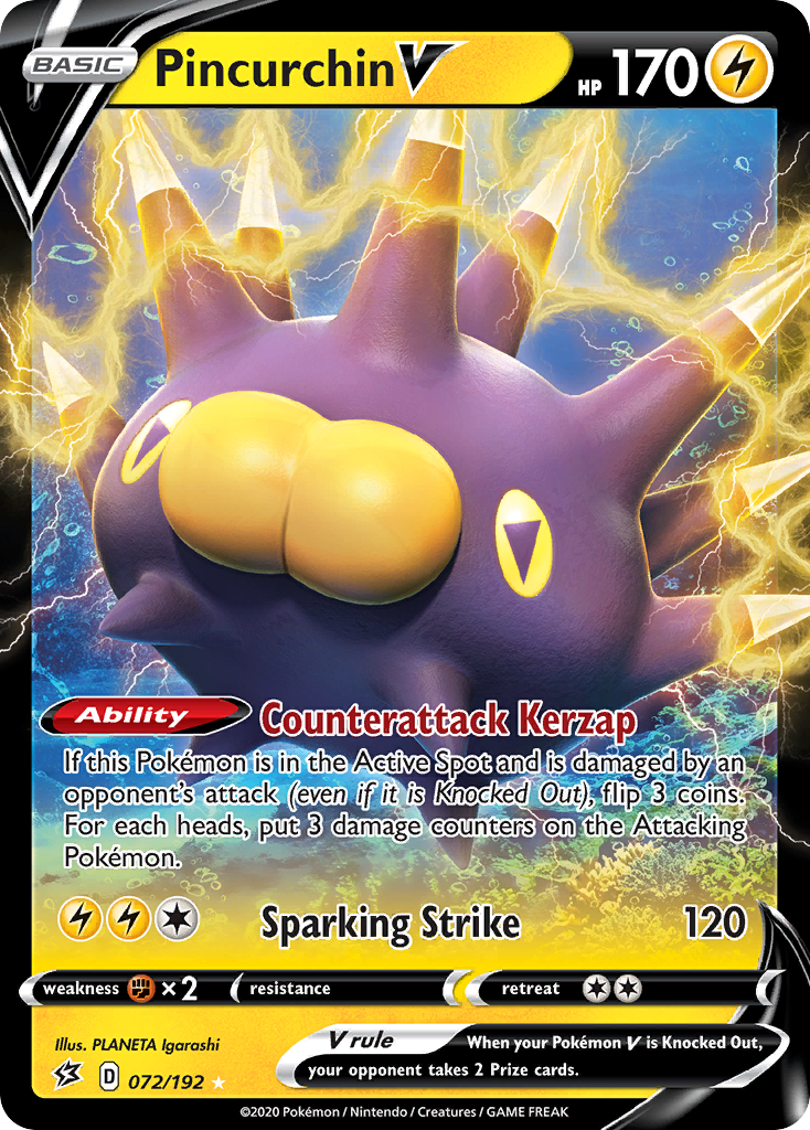 Pincurchin V 072/209 Rare Holo V
