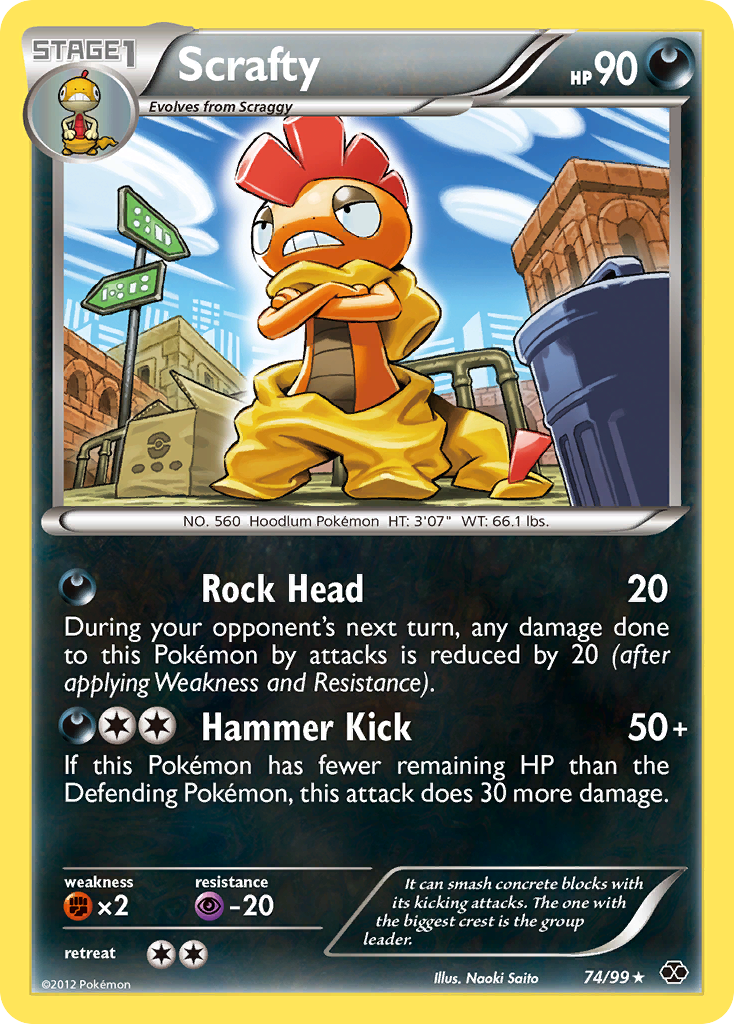 Scrafty 074/103 Rare Holo
