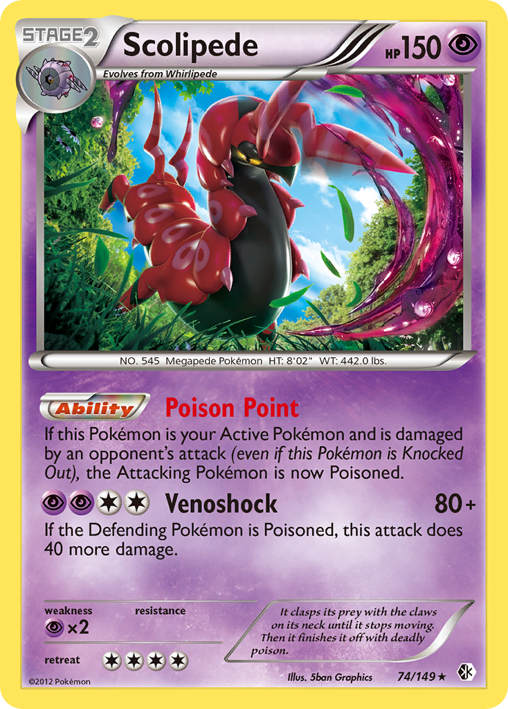Scolipede 074/153 Rare Holo
