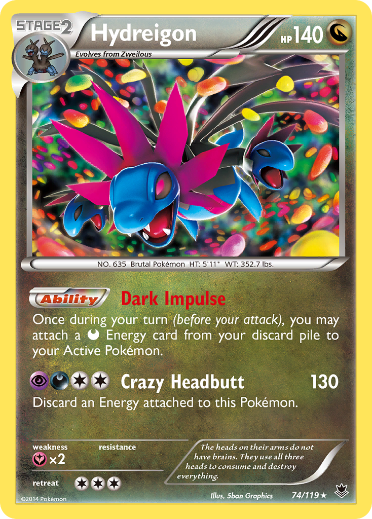 Hydreigon 074/124 Rare Holo