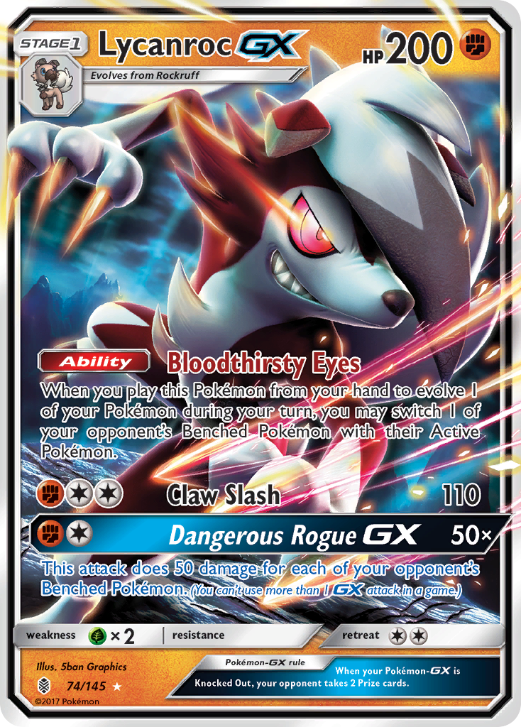 Lycanroc-GX 074/180 Rare Holo GX