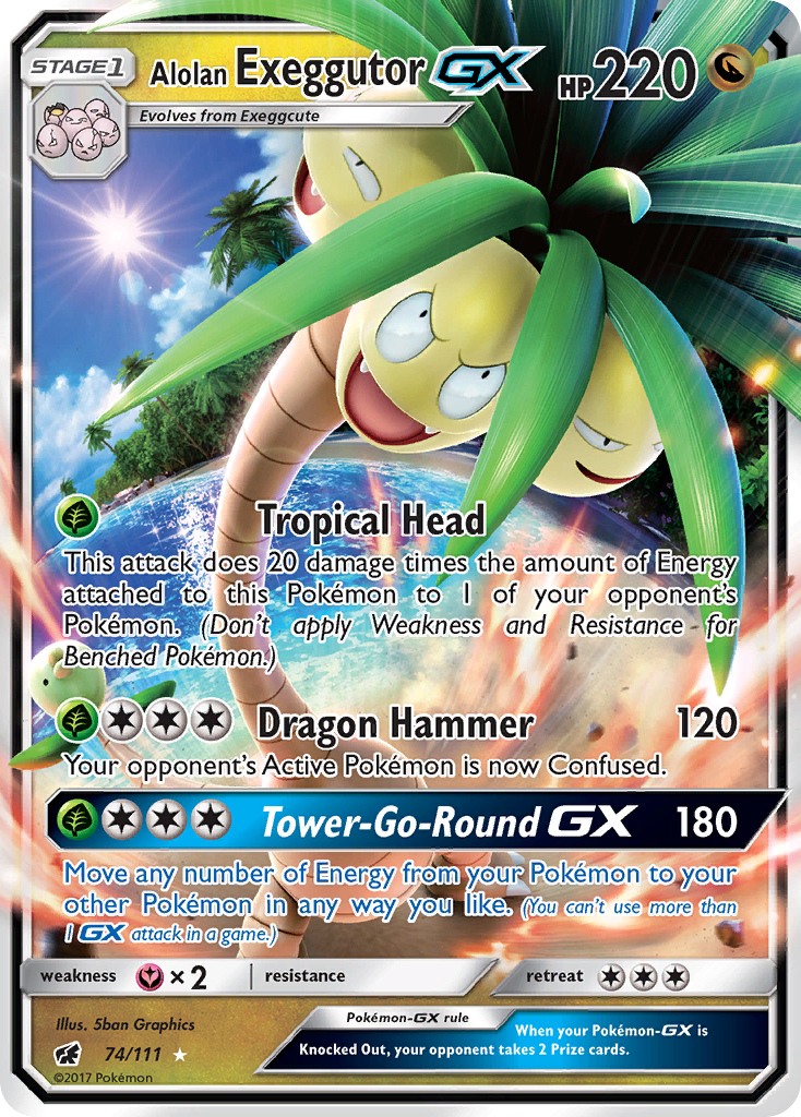 Alolan Exeggutor-GX 074/126 Rare Holo GX