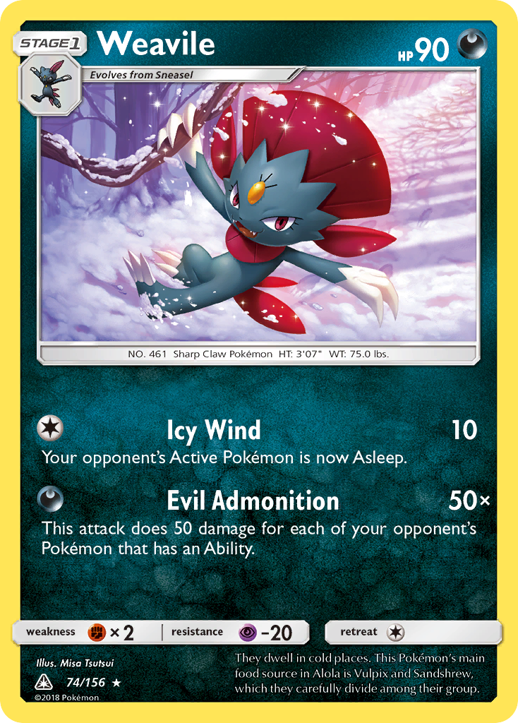 Weavile 074/178 Rare Holo