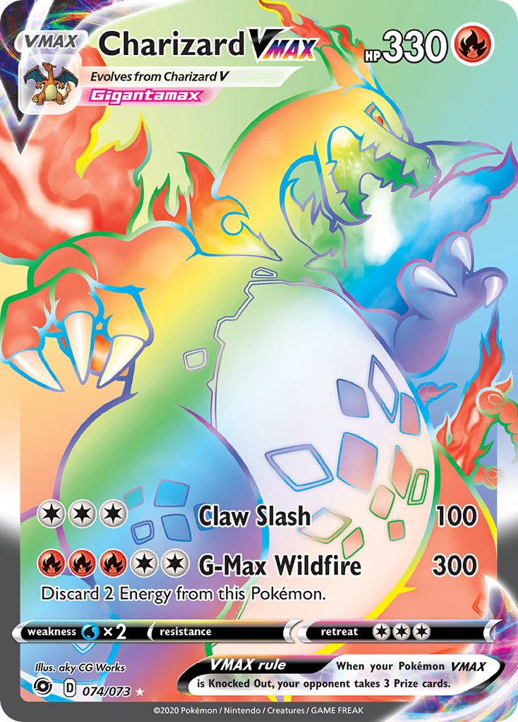 Charizard VMAX 074/80 Rare Rainbow