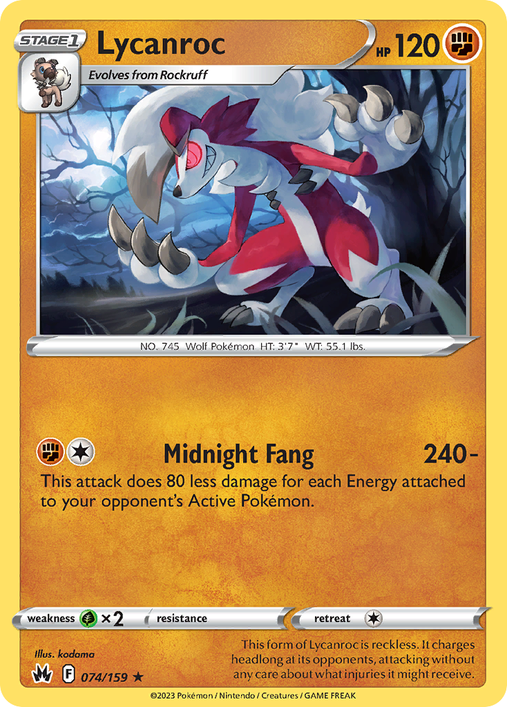 Lycanroc 074/160 Rare