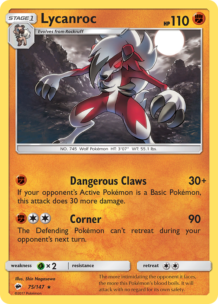 Lycanroc 075/177 Rare Holo