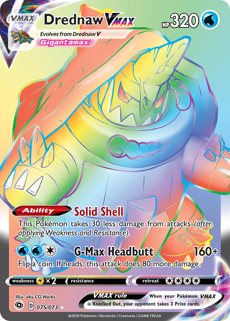 Drednaw VMAX 075/80 Rare Rainbow