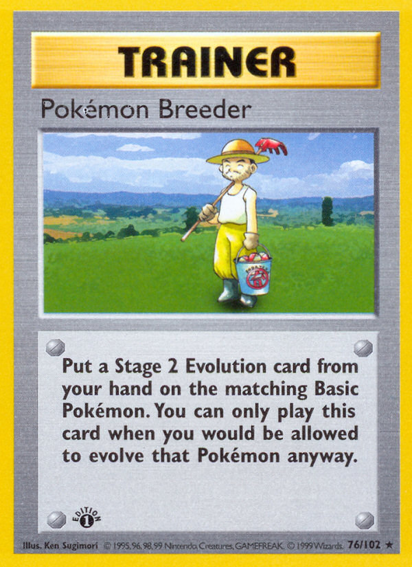 Pokémon Breeder 076/102 Rare