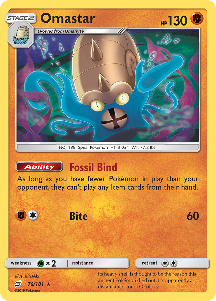 Omastar 076/198 Rare Holo