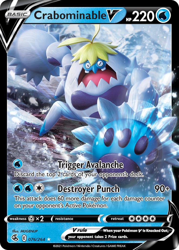 Crabominable V 076/284 Rare Holo V