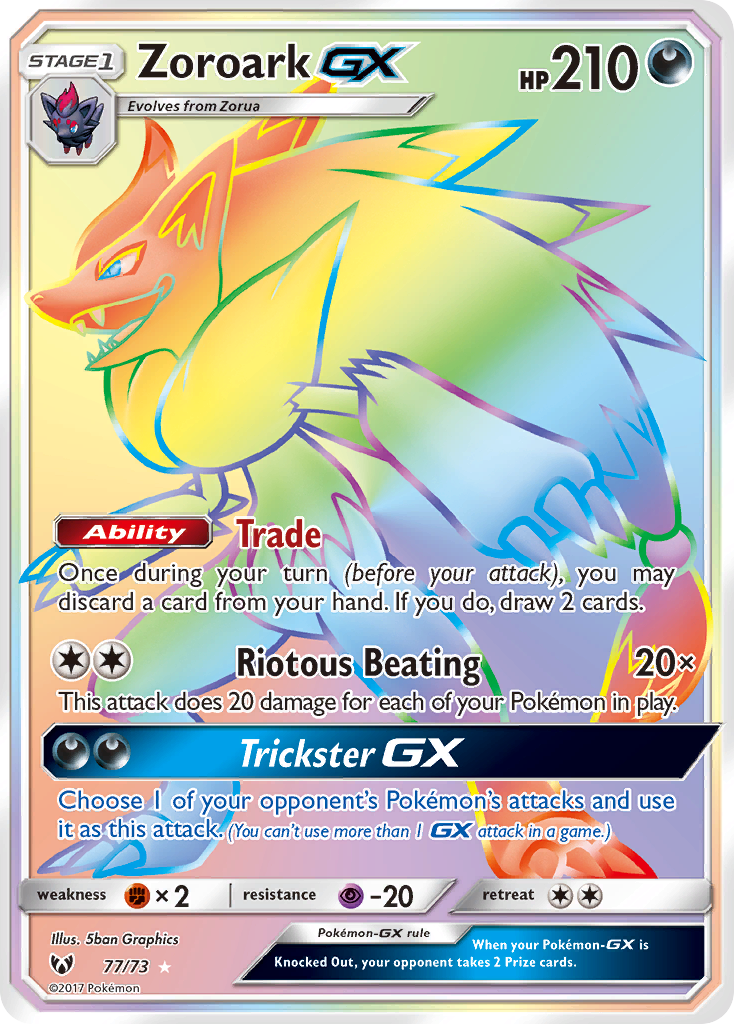 Zoroark-GX 077/81 Rare Rainbow