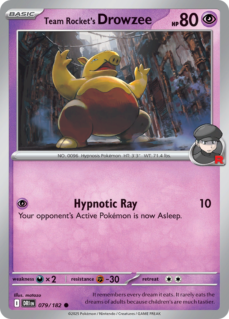 Team Rocket's Drowzee 079/244 Common