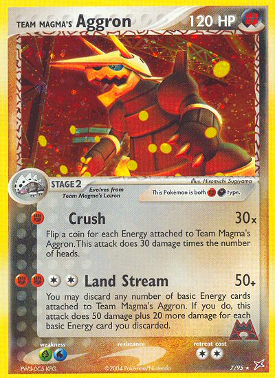 Team Magma's Aggron 007/97 Rare Holo
