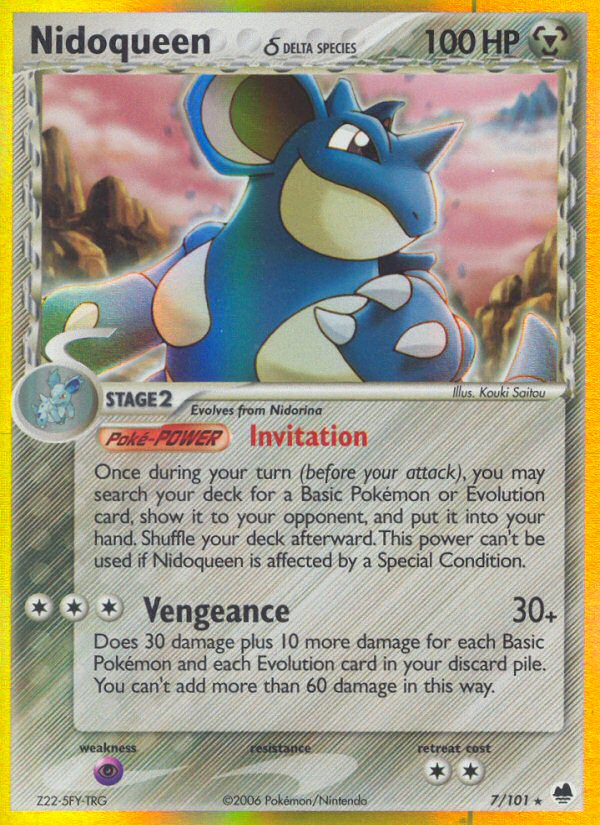 Nidoqueen δ 007/101 Rare Holo