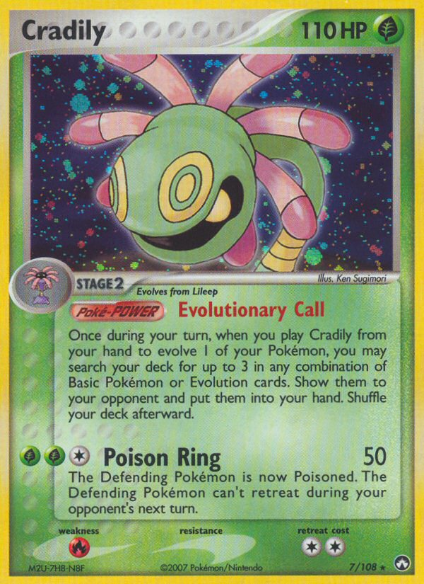 Cradily 007/108 Rare Holo