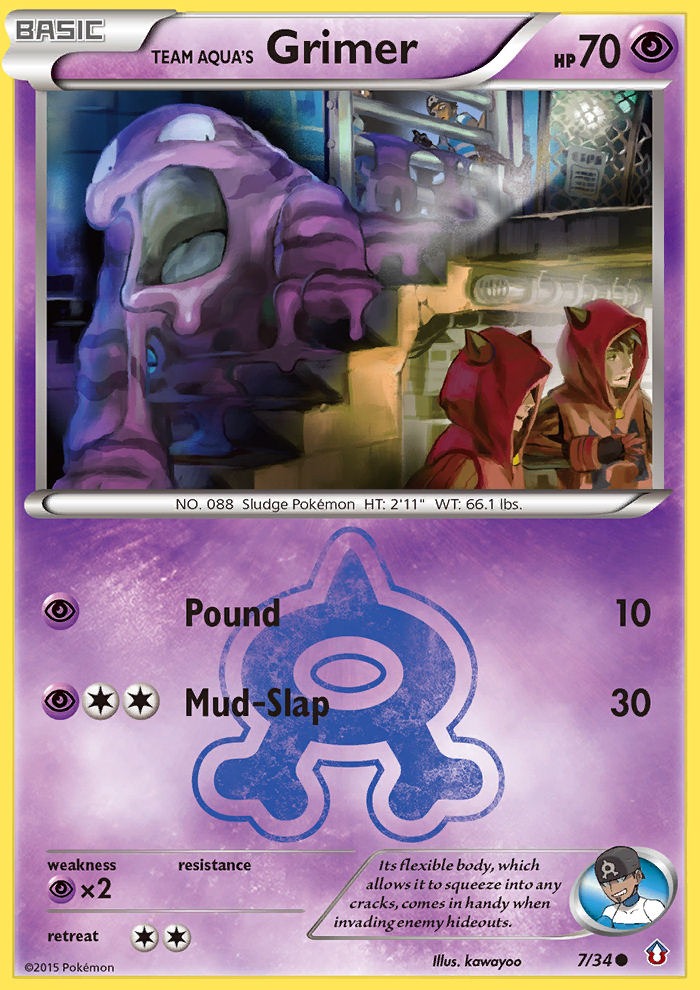 Team Aqua's Grimer 007/34 Common