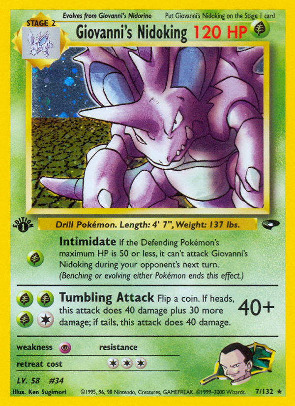Giovanni's Nidoking 007/132 Rare Holo