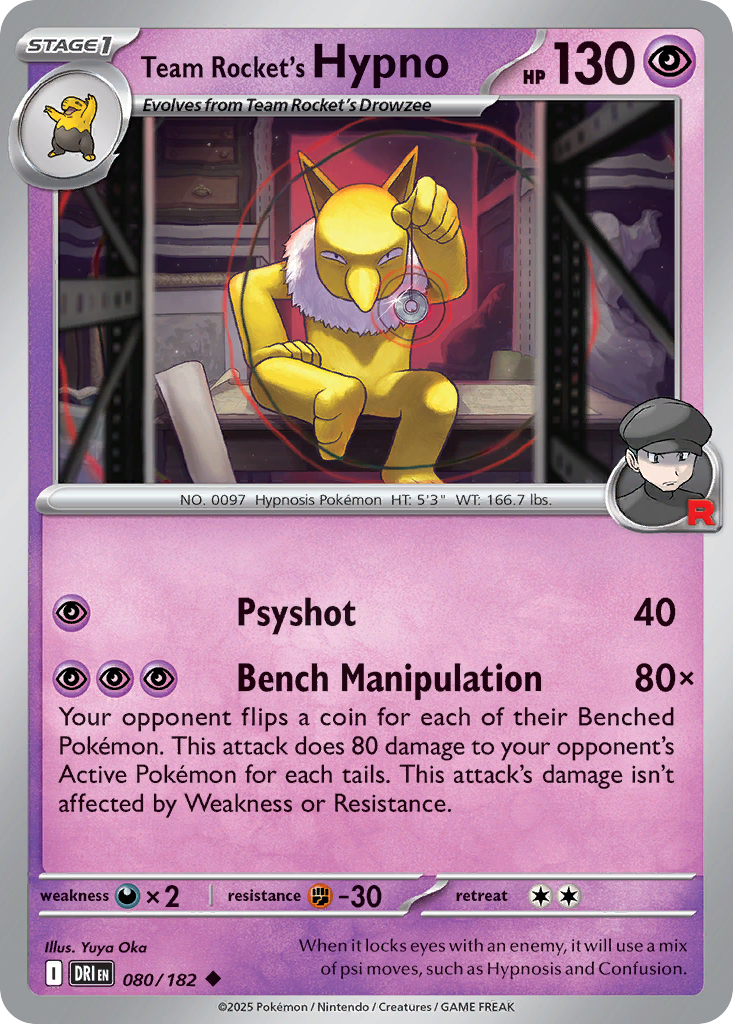 Team Rocket's Hypno 080/244 Uncommon