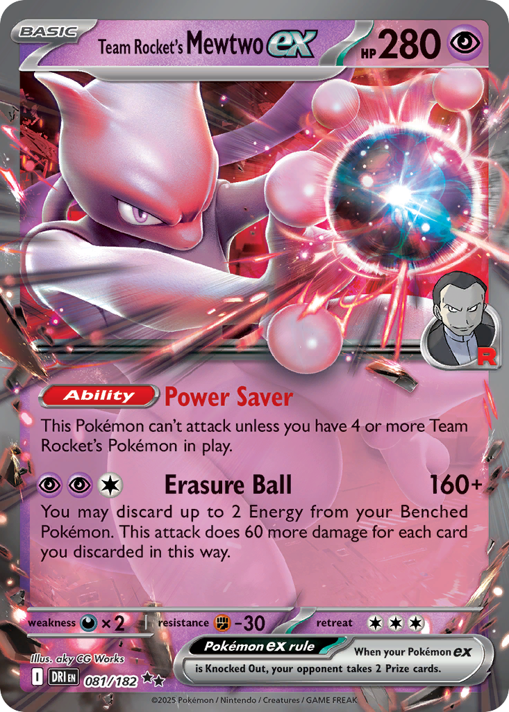 Team Rocket's Mewtwo ex 081/244 Double Rare
