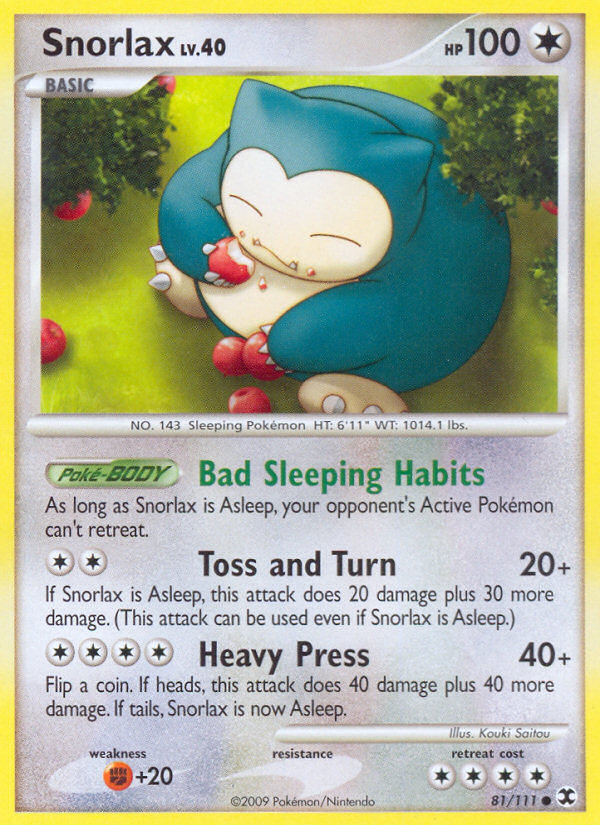 Snorlax 081/120 Common