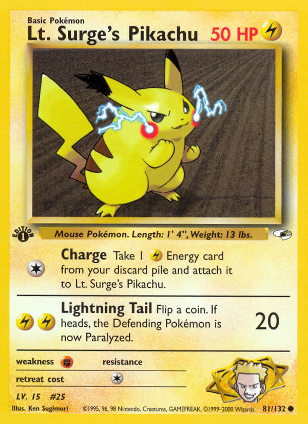 Lt. Surge's Pikachu 081/132 Common