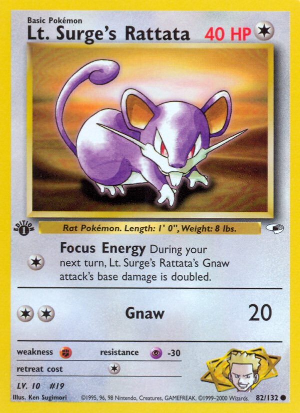 Lt. Surge's Rattata 082/132 Common
