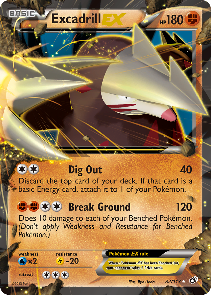 Excadrill-EX 082/140 Rare Holo EX