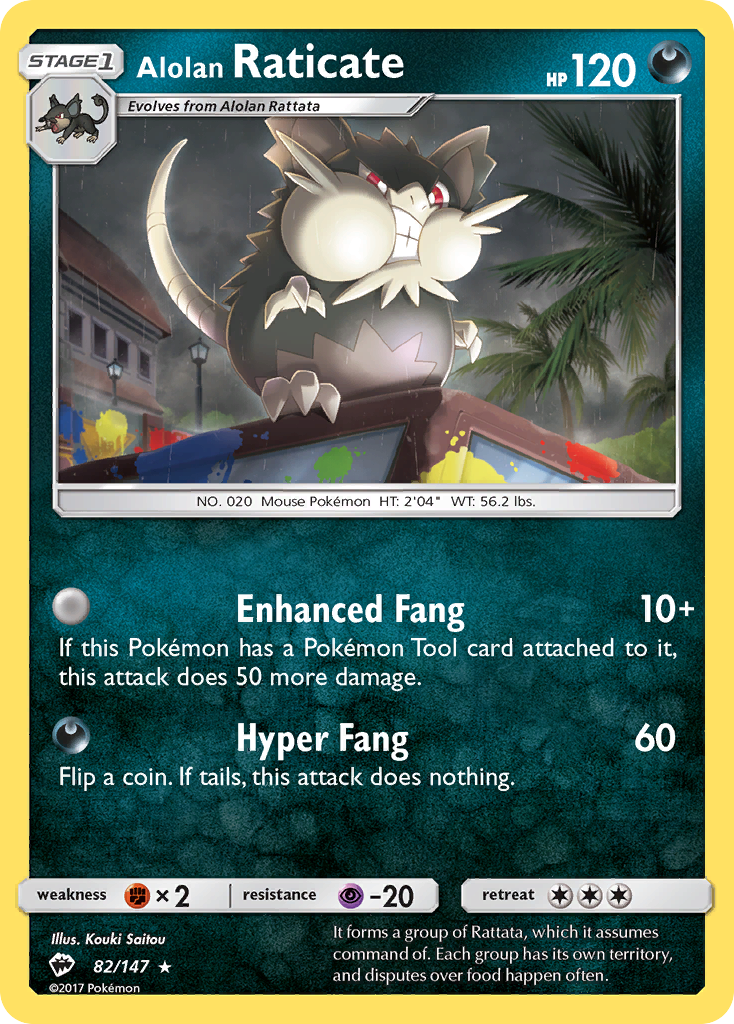 Alolan Raticate 082/177 Rare