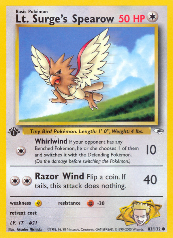 Lt. Surge's Spearow 083/132 Common