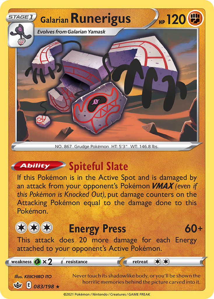 Galarian Runerigus 083/233 Rare Holo