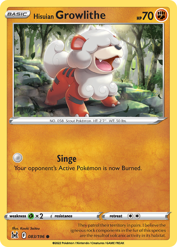 Hisuian Growlithe 083/217 Common
