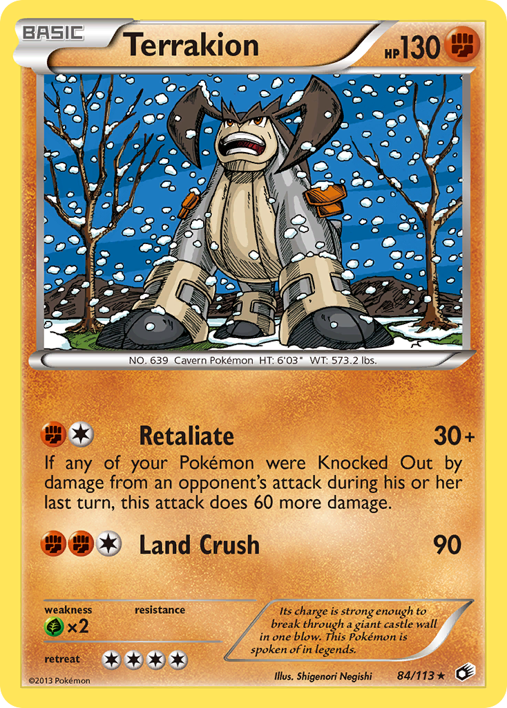 Terrakion 084/140 Rare Holo