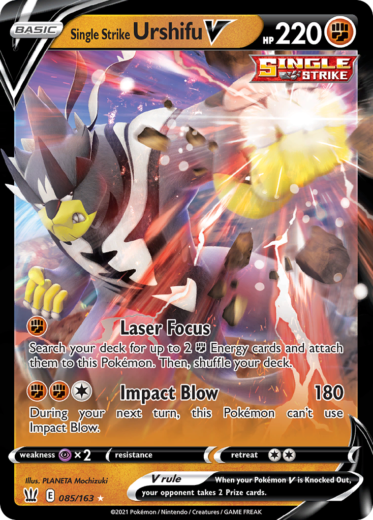 Single Strike Urshifu V 085/183 Rare Holo V