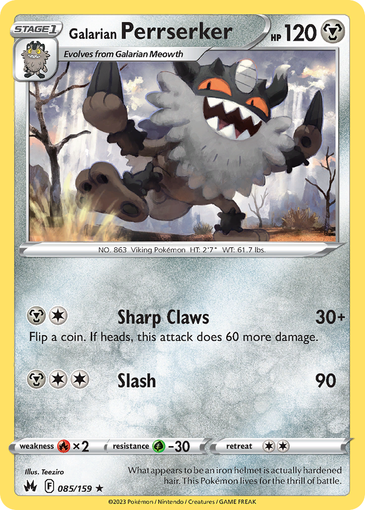 Galarian Perrserker 085/160 Rare