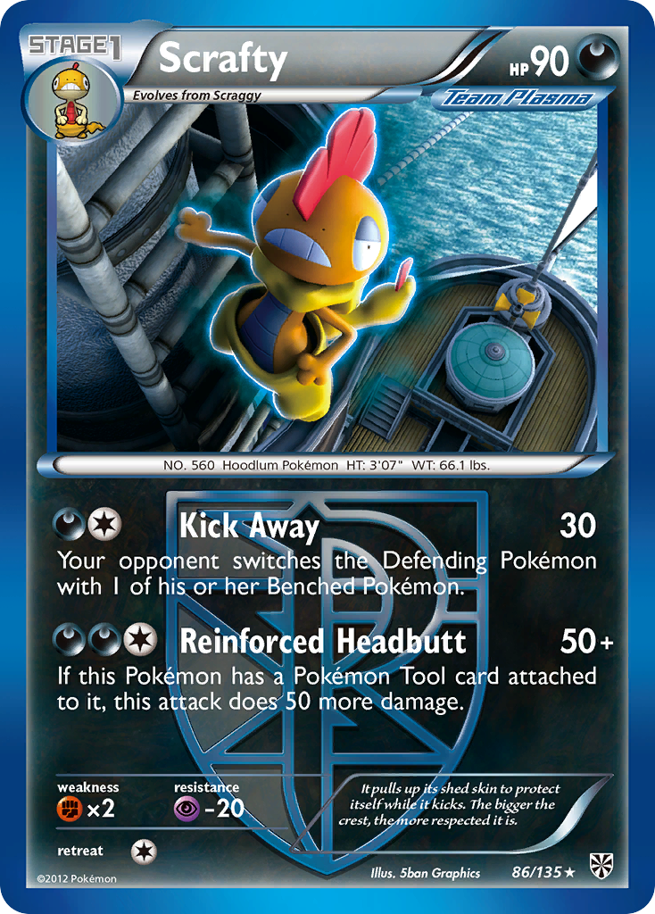 Scrafty 086/138 Rare